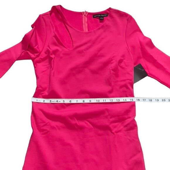 Boston Proper Cutout Fuschia Pink Sheath Dress SMALL NWT - Picture 12 of 15